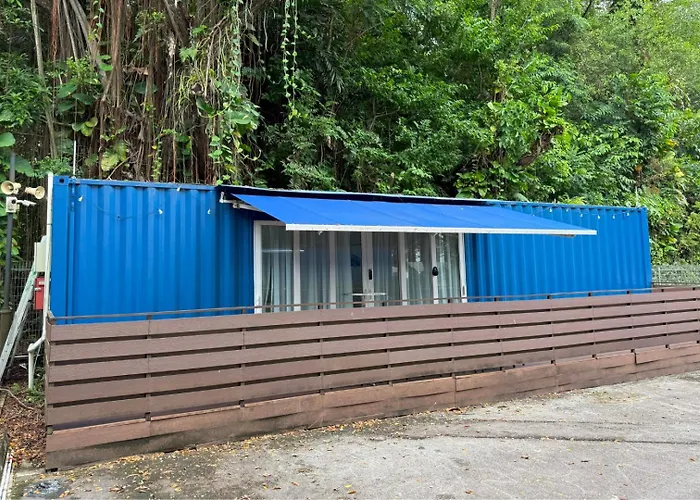Shipping Container Hotel At Haw Par Villa Googlemap Address 27 Zehnder Road Taxi And Cars Can Only Enter Via Zehnder Road